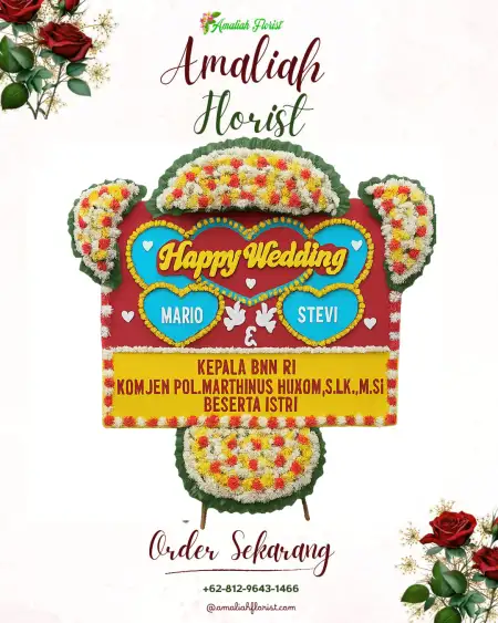 Papan Bunga Pernikahan Sipak